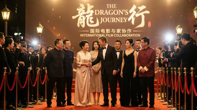 91国际电影首映红毯活动，中外影星盛装出席合影留念